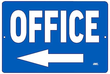 Rogue River Tactical Office Left Arrow Metal Tin Sign Business Retail Store Home Large Restaurant Bar Office Hotel Blue