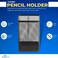 1InTheOffice Pencil Cups for Desk Jumbo Pencil Holder Stackable Wire Mesh Jumbo Pencil Holder Matte Black 2 pack