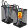 1InTheOffice Pencil Cups for Desk Jumbo Pencil Holder Stackable Wire Mesh Jumbo Pencil Holder Matte Black 2 pack