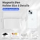 EZ COZY 2 Pack Magnetic Pen Holder for Refrigerator Whiteboard FullBack Magnet Dry Erase Marker Holder with Adjustable Divider Magnetic Marker Holder for White Board Office Desk Locker Accessories Whi