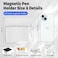 EZ COZY 2 Pack Magnetic Pen Holder for Refrigerator Whiteboard FullBack Magnet Dry Erase Marker Holder with Adjustable Divider Magnetic Marker Holder for White Board Office Desk Locker Accessories Whi