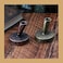 Acxico 1Pcs Vintage Round Metal Insertion Pen Holder Feather Quill Dip Pens Base for School Office Supplies Student Gift