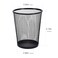 AIMI Pencil Case 5pcs Large Capacity Container Metal Mesh Pen Cup Office School Home Desk Pen Storage Organizer Can Makeup Holder Round Black