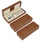 BENECREAT 3Pcs PU Leather Long Pen Gift Box 267x69x15 Inch Saddle Brown Pen Storage Boxes Pencil Boxes Empty Case with Cushion for Gift Packing Office School Business