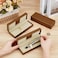 BENECREAT 3Pcs PU Leather Long Pen Gift Box 267x69x15 Inch Saddle Brown Pen Storage Boxes Pencil Boxes Empty Case with Cushion for Gift Packing Office School Business