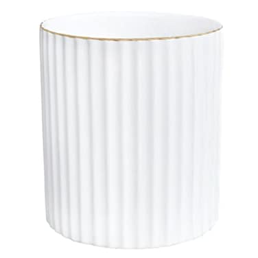 CROWNOS Pen Holder for Desk Ceramic Pencil Cup Office Desk Organizer Makeup Brush Holder White