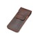 Daimay Leather Pen Case Holder Handmade Fountain Multi Pens Pouch Crazy Horse Leather Pen Protective Sleeve Cover Large Brown
