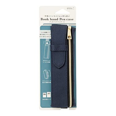 Midori DESIGNPHIL 41823006 Pen Case Book Band Pen Case Navy Blue For B6 A5