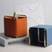Kelendle Leather Pencil Holder Desktop Organizer Iron Art Desktop Makeup Brush Remote Control Storage Box Office Pen Holder for Desk Brown