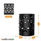 Mango Steam Metal Pen Holder Makeup Brush Cup Organizer for Office Bathroom Vanity Black Peacock