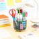 Marte Vanci Rotating Pen Holder for Desk 360Rotating Pen Pencil Organizer with 6 Compartment Makeup Brush Holder Organizer Dark Green