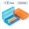Mr. Pen Mr Pen Plastic Pencil Case Box 2 Pack Large Crayon Marker Pen Organizer Plastic Bead Organizing Container with SnapTight Lids Clear Craft Storage Boxes School Supplies