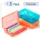 Mr. Pen Mr Pen Plastic Pencil Case Box 3 Pack Large Crayon Marker Pen Organizer Plastic Bead Organizing Container with SnapTight Lids Clear Craft Storage Boxes School Supplies