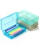 Mr. Pen Mr Pen Plastic Pencil Case Box 3 Pack Large Crayon Marker Pen Organizer Plastic Bead Organizing Container with SnapTight Lids Clear Craft Storage Boxes School Supplies
