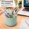 Nuozme Desk Organizer 360Degree Rotating Pencil Pen Holders For Desk Diamond Pattern Pen Organizer With 5 Compartments Cute Desk Accessories Decor For Office SchoolHomeArt Supply White