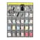 ANIZER Classroom Pocket Chart for Phone Calculator Holder Over The Door Hanging Closet Jewelry Organizer with 30 Clear Pockets GREY