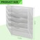 GDINDINFAN 5 Pockets Hanging Wall File Organizer Mail Holder Wall Mounted Paper Document Folder Holder Clipboard Storage Organization Magazine Rack Silver