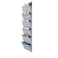 Godery Sustainable Office Storage Pocket Cascading Wall File Organizer 6 Pockets Letter Size File Folder Holders for Classroom Office School and Home 45 H x 13 W Grey