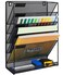 Kuntine.B KuntineB 6Tier Wall File Organizer Hanging File Organizer Cubicle Organizer Wall File Holder for Office Home Black