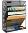 Kuntine.B KuntineB 6Tier Wall File Organizer Hanging File Organizer Cubicle Organizer Wall File Holder for Office Home Black