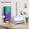 samstar 12 Tier Wall File Organizer Hanging Wall Mount File Holder Paper Folder Mail Organizer Mesh Metal Black