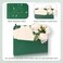 MSHUNKEJI Wall Mount Green Faux Leather PU Leather Mail Holder Letter Holder Stylish Wall Hanging Mail Storage 2 Ring 98 x 77 x 14 File Organizer for Flowers Envelope Key Notebooks Home Office Decor