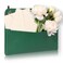 MSHUNKEJI Wall Mount Green Faux Leather PU Leather Mail Holder Letter Holder Stylish Wall Hanging Mail Storage 2 Ring 98 x 77 x 14 File Organizer for Flowers Envelope Key Notebooks Home Office Decor