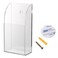 Hipiwe Wall Mount Remote Control Holder Clear Acrylic Media Organizer Storage Box Coffee Table and Nightstand Convenient Remote Control Caddy One Compartment