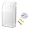 Hipiwe Wall Mount Remote Control Holder Clear Acrylic Media Organizer Storage Box Coffee Table and Nightstand Convenient Remote Control Caddy One Compartment