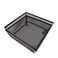 HAHIYO Stackable Mesh Tray Cup 6 x 6 x 2 inches Sturdy Container for Desk Drawer Organizer Collection for Home Office School kitchen Soft Foam Feet No Sharp Edges 2 Pack Black