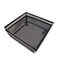 HAHIYO Stackable Mesh Tray Cup 6 x 6 x 2 inches Sturdy Container for Desk Drawer Organizer Collection for Home Office School kitchen Soft Foam Feet No Sharp Edges 2 Pack Black