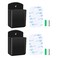 Aecsze 2 PCS Remote Control Holders Wall Mount Self Adhesive TV Air Conditioner Remote Control Holder Wall Mount Storage Box Organizer Wall Pen Holder Storage for Home Office School Black 2