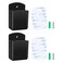 Aecsze 2 PCS Remote Control Holders Wall Mount Self Adhesive TV Air Conditioner Remote Control Holder Wall Mount Storage Box Organizer Wall Pen Holder Storage for Home Office School Black 2