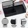 Ferraycle 4 Pcs Mesh Desk Organizer 3 Compartments Mesh Pen Holder Sticky Notes Pencil Holder Metal Caddy Desk Pen Organizer for Desktop Accessories Storage Baskets Home Office SchoolBlack