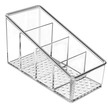 MaxGear Remote Control Holder Clear TV Remote control Storage Organizer Small Plastic Caddy for Home 1 Pack