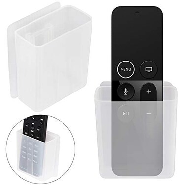 PINOWU 2 Pack Universal Remote Control Holder 7x6x3cm Wall Mount Media Organizer SelfAdhesive Storage Box Office Supply Accessories