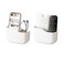SUNFICON Wall Mount Remote Holder TV FAN Remote Control Holder Bedside Caddy Wall Organizer Phone Holder for Office Adhesive Media Player Controller Holder Box Tray Home Desk Nightstand 2 PACK WHITE
