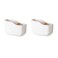 SUNFICON Wall Mount Remote Holder TV FAN Remote Control Holder Bedside Caddy Wall Organizer Phone Holder for Office Adhesive Media Player Controller Holder Box Tray Home Desk Nightstand 2 PACK WHITE