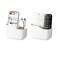 SUNFICON Wall Mount Remote Holder TV FAN Remote Control Holder Bedside Caddy Wall Organizer Phone Holder for Office Adhesive Media Player Controller Holder Box Tray Home Desk Nightstand 2 PACK WHITE