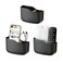 SUNFICON Wall Mount Remote Holder TV FAN Remote Control Holder Bedside Caddy Wall Organizer Phone Holder for Office Adhesive Media Player Controller Holder Box Tray Home Desk Nightstand 3 PACK BLACK