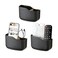 SUNFICON Wall Mount Remote Holder TV FAN Remote Control Holder Bedside Caddy Wall Organizer Phone Holder for Office Adhesive Media Player Controller Holder Box Tray Home Desk Nightstand 3 PACK BLACK