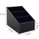 RHCSZ TV Remote Control Holder with 3 Compartments Media Accessory Storage Storage box Storage Rack Desk OrganizersBlack2 pieces