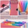 RIEJIN 13 Pocket A6 Receipt Organizer 2 Pack Small Accordion File Organizer Coupon Organizer with Labels Clear