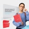 Enday Accordian File Organizer 7 Pocket Expanding File Cover Folder with Labels Plastic Portable Desktop Supplies Letter A4 Paper in Red and Grey 2 Pack by