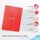 Enday Accordian File Organizer 7 Pocket Expanding File Cover Folder with Labels Plastic Portable Desktop Supplies Letter A4 Paper in Red and Grey 2 Pack by