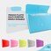 Enday Accordion File Organizer Blue 7 Pocket Expanding File and Cover Folder with Labels Plastic Portable Desktop Letter A4 Paper Also Available in Red Green Pink Purple Grey 1 Pc By