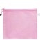 Boxonly A4 Plastic Wallets Zip Lock Bags Mesh Document Wallet Document Folders Plastic Pockets Zipper File Wallet for School Office Homework Travel Storage Bags Pink