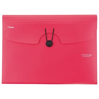 Five Star 6 Pocket Expanding File Organizer Plastic Expandable File Folders with Pockets and Tab Inserts 13 x 914 Holds 11 x 812 Bungee Closure Color Will Vary 1 Count 35552