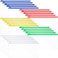 Leinuosen 50 Pcs Clear Zip Envelope Pencil Case Bulk Small Plastic Envelopes Reusable File Bill Document Bag 5 Colors A6 Pencil Bags for Cash Office School Supplies