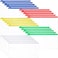 Leinuosen 50 Pcs Clear Zip Envelope Pencil Case Bulk Small Plastic Envelopes Reusable File Bill Document Bag 5 Colors A6 Pencil Bags for Cash Office School Supplies